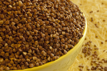 Cup of buckwheat
