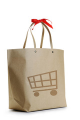 shopping bag with buy icon