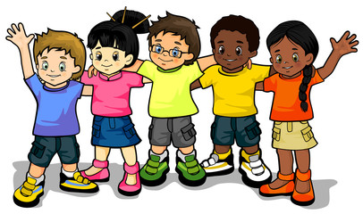 Children joined in the world