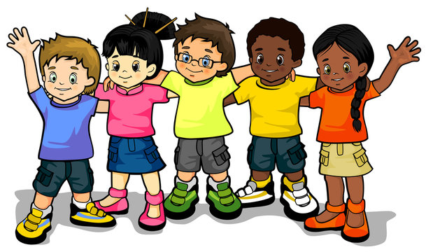 Children joined in the world