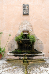 Fototapeta na wymiar Fontaine des jardins d'Alfàbia à Bunyola - Majorque