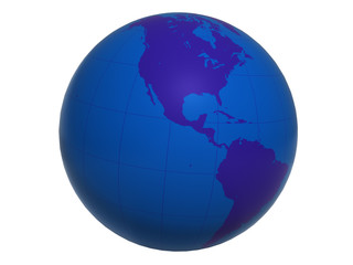 Blue World Globe - America