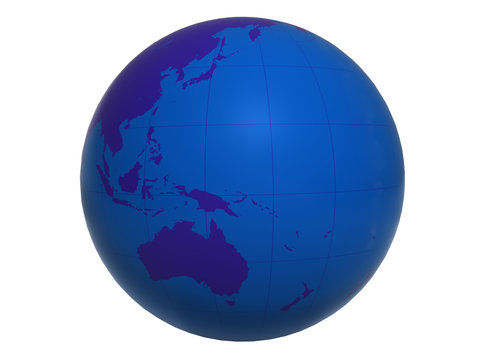 Blue World Globe - Australia