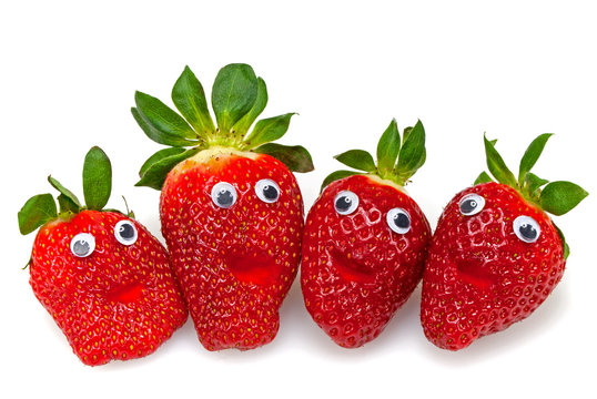 fröhliche Erdbeeren