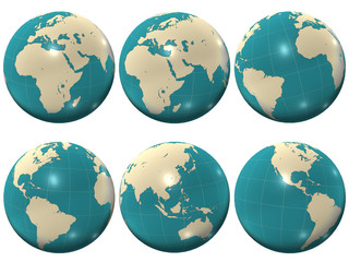 Rubber world globe