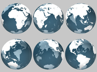 Glass world globe