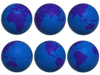 Deep blue globe