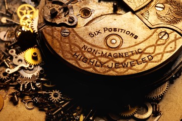 Close-up of an old gears