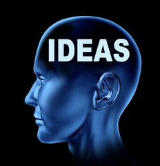 Ideas and creativity brain symbol