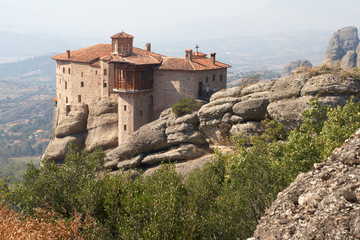 Fototapeta na wymiar Grecja, Meteory. Święty Klasztor Rousanou