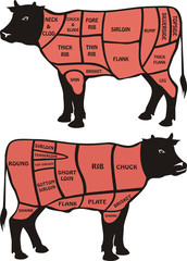 cuts of beef - american & british