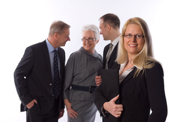 Businesswoman with Team