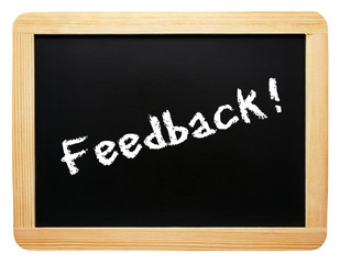 Feedback ! - Konzept Tafel - freigestellt