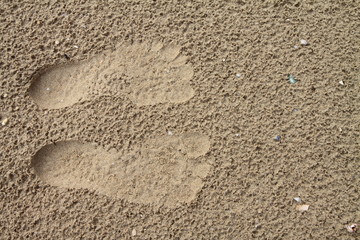 Foot on the sand.