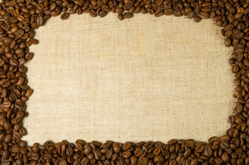 Coffee on burlap
