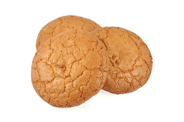 Almond cookies isolated on white