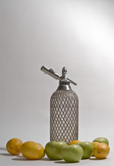 Old retro syphon with fruits