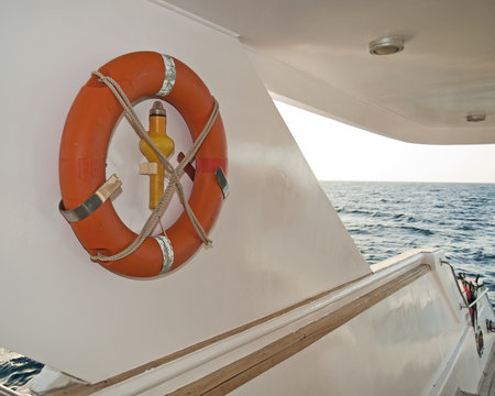 Emergency equipment on a boat