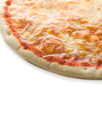 dettaglio di pizza margherita