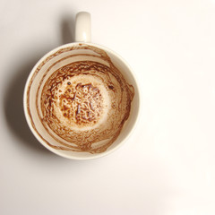 Dirty cup of coffee