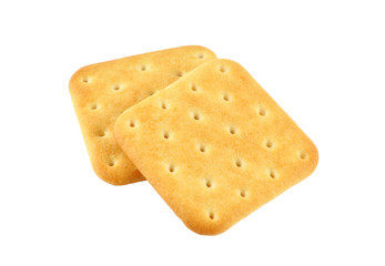 Crackers isolated on white background