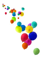 balloons floating upwards
