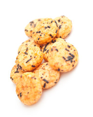 Japanese rice crackers with Nori seaweed