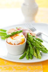 Asparagus ,egg and  ham