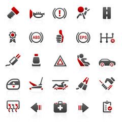 red car icons - set 12