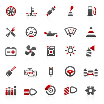 red car2 icons - set 13