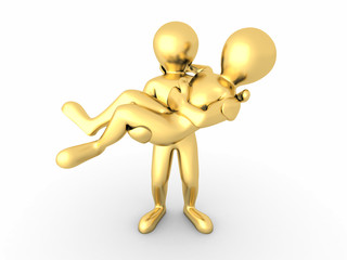 One person is in the hands of another person