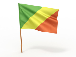 flag fluttering in the wind. Congo
