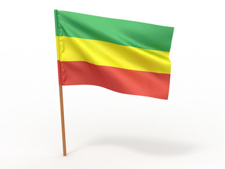 flag fluttering in the wind. Ethiopia