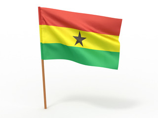 flag fluttering in the wind. Ghana