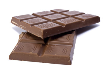two pieces of chocolate