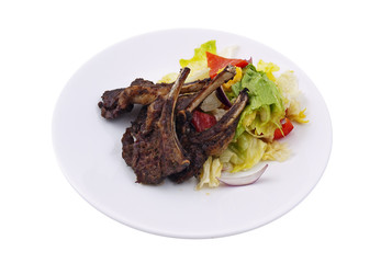 Meat with a mushrooms