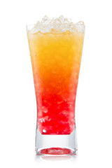 Tequila sunrise Cocktail isolated on a white background