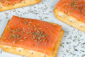 Salmon canapes