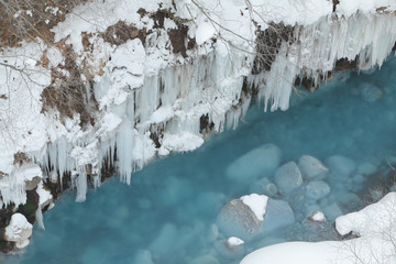 冬の美瑛川