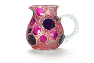 Colorful glass jug