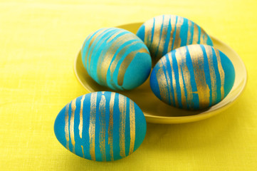 Blue Easter eggs