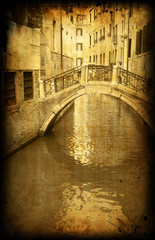 Plakat Retro karty, old włoskiej Venice