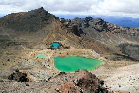 Emerald Lakes in the Tongariro Alpine Crossing