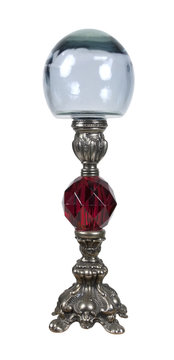 Candle Stick with Crystal Globe