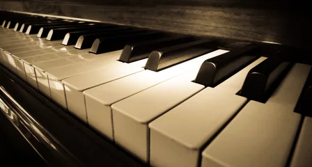 Deurstickers Close up shot of piano keyboard © Scott Wong
