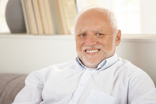 Portrait of happy older man