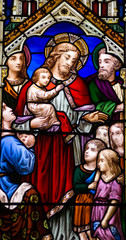 Fototapeta na wymiar Jesus Christ and children