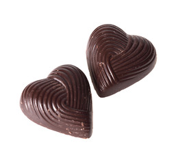 Two chocolates in the form of heart