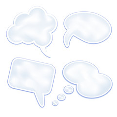 Set of speech clouds and bubbles