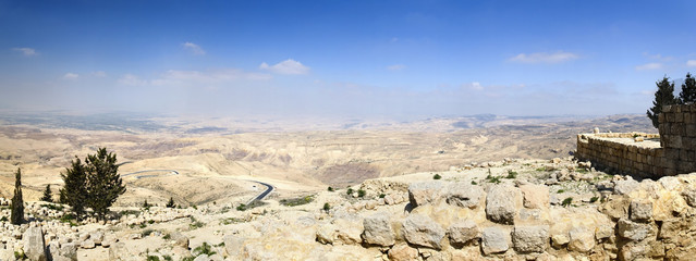 View from Mount Nebo, place of Moses grave, to the valley. Panor